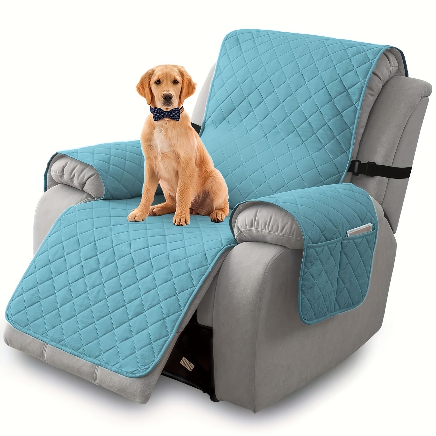 1pc 100% Non-Slip Recliner Chair Cover Sofa Slipcover, Pet Cover For Large Recliner With Elastic Straps, Washable Chair Seat Cover Recliner Chair Furniture Protector, Perfect For Indoor And Outdoor Use, Home Decoration, Mother'S Day Gifts