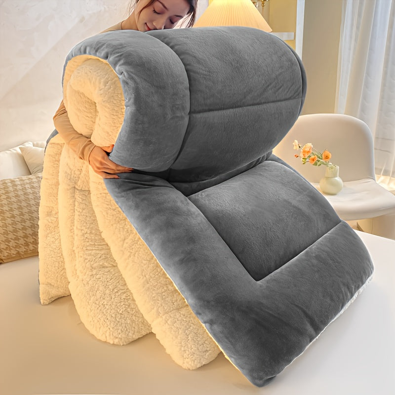 1pc Soft And Warm Orthopui Faux Fleece Blanket, Multi-Purpose Solid Color Blanket for Sofa, Couch, Office Bed, Camping Trip, Fall Cozy Gift Blanket for All Seasons
