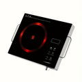 Electric Ceramic Stove, Electromagnetic Stove, Infrared Hot Plate Electric Stove, Portable Cookware Suitable for Cooking 2200W, Adjustable Temperature Control, Dual Control, Induction, Touch And Rotation