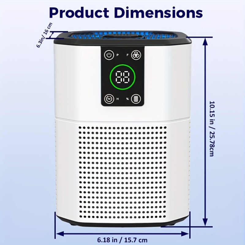 Air Purifiers For Home, Air Purifier For Pets Dust Odor Smoke, Air Cleaner With Lower DB Quiet Sleep Mode For Bedroom Office Living Room, Small Air Purifier Pet Air Purifier Room Air Purifier, 1Pack