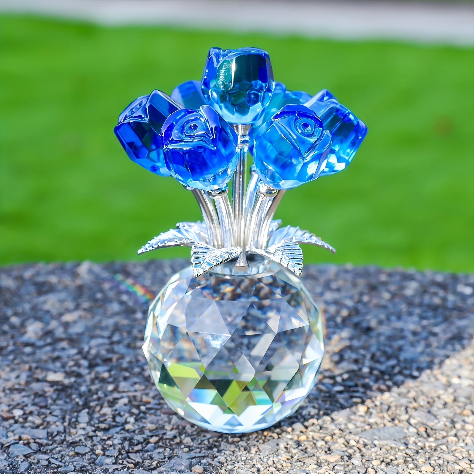 Colored Artificial Rose Bouquet - Crystal Rose Bouquet for Anniversaries, Mother's Day, Father's Day, Christmas, Valentine's Day, And National Grandparents' Day - Eternal Rose Decoration Gift