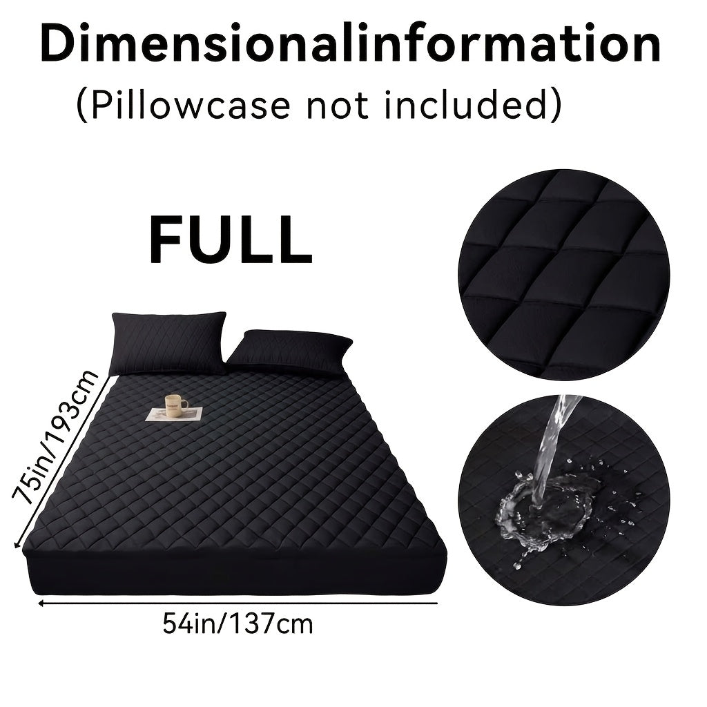 1pc Waterproof Non-Slip Kids & Children Mattress Protector, Solid Color Quilted Bed Cover with 9-15 Inches Deep Pocket, Effective Barrier & Breathable Bedding, Ideal for Bedroom, Guest Room And Hotel, Available In Random Colors (No Pillowcases)