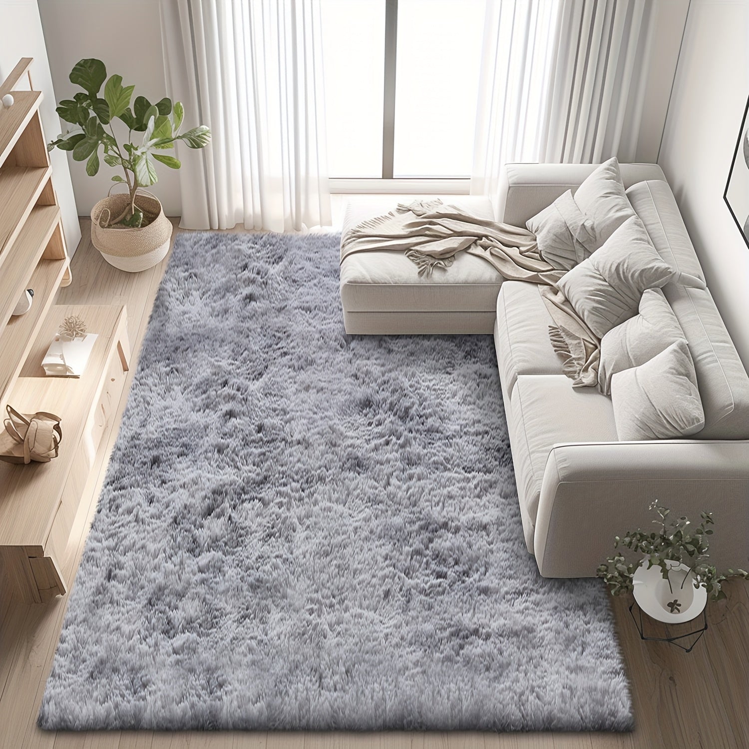 Super Soft Shaggy Area Rug for Living Room, Ultra-Plush Cozy Bedroom Carpet, Thick And Fluffy Rug Floor Mat for Home Decor. Super Warm Living Room Carpet for Winter, Housewarming Gift.