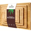 4pcs Extra Large Kitchen Bamboo Cutting Board Set, Heavy Duty with Juice Grooves, Chopping Board Set for Meat, Vegetables, Cheese.Essential Kitchen Tools.Family, Friends. Holiday Party.Memorial Day, Spring Essentials, Mother's Day Gift