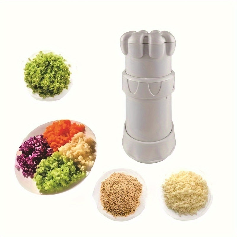 5-in-1 Heavy-duty Garlic Pressing Machine, Equipped with Stainless Steel Blades and Ergonomic Handle - 5-in-1 Multi-functional Food Processor Device, Used for Crushing, Chopping, Peeling, Mincing, and Mixing - Washable with Dishwasher, Space-saving D