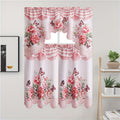 3pcs/set Of Kitchen Curtains for Windows, Polyester Fabric, Printing Process, Beautiful Butterfly Flowers And Butterfly Patterns, Suitable for Kitchen And Restaurant Window Shading, Bathroom, Living Room, Bedroom, Wedding And Party Decoration.