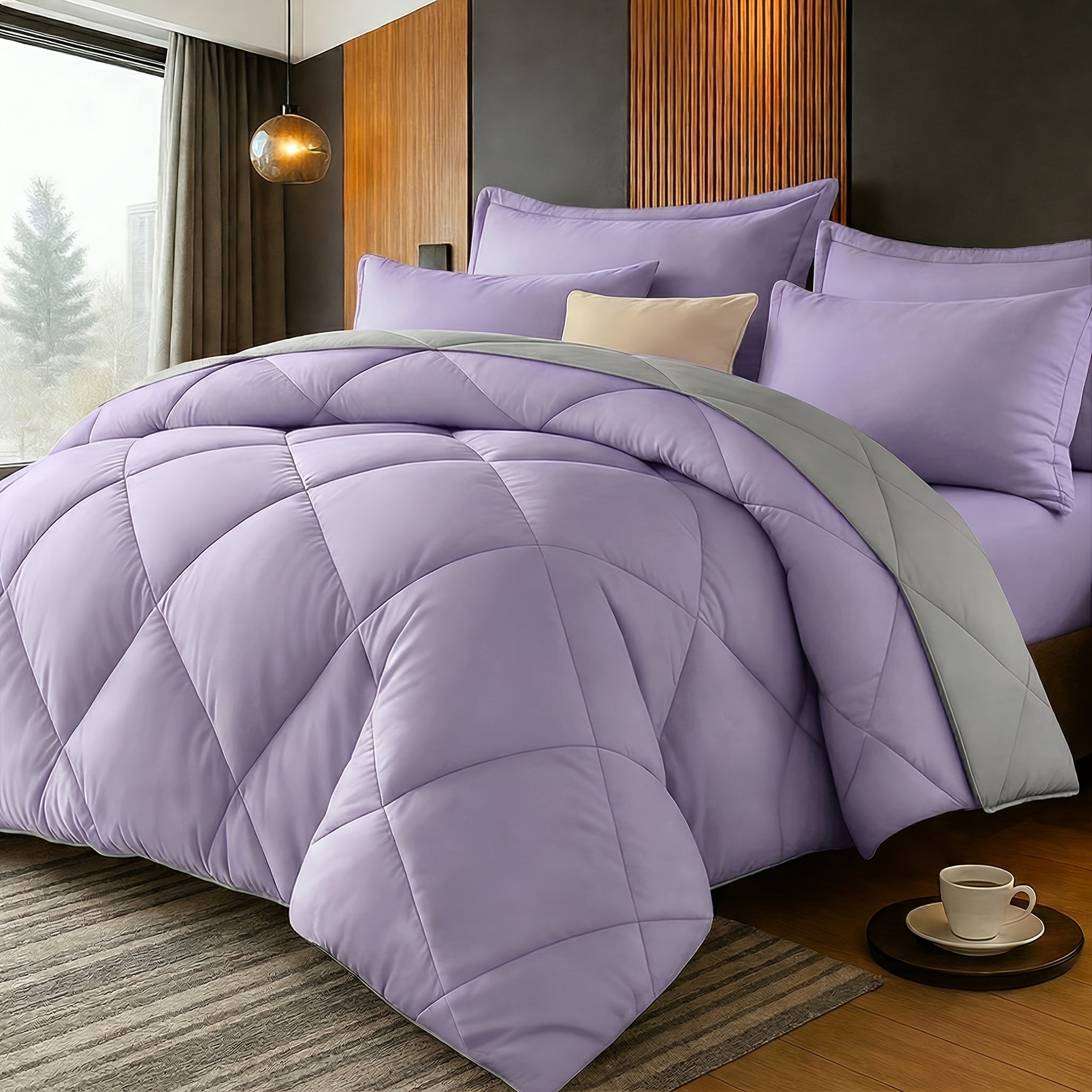 2/3pcs Solid Color Diamond Pattern Large & Extra-Large Bed Sheet Sets Soft Comfortable And Ultra-fine Fiber Filled Lightweight Fabric Breathable Quilt Easy to Take Care Of Equipped with Quilts And Pillowcases Luxurious Quality & Ideal Gift