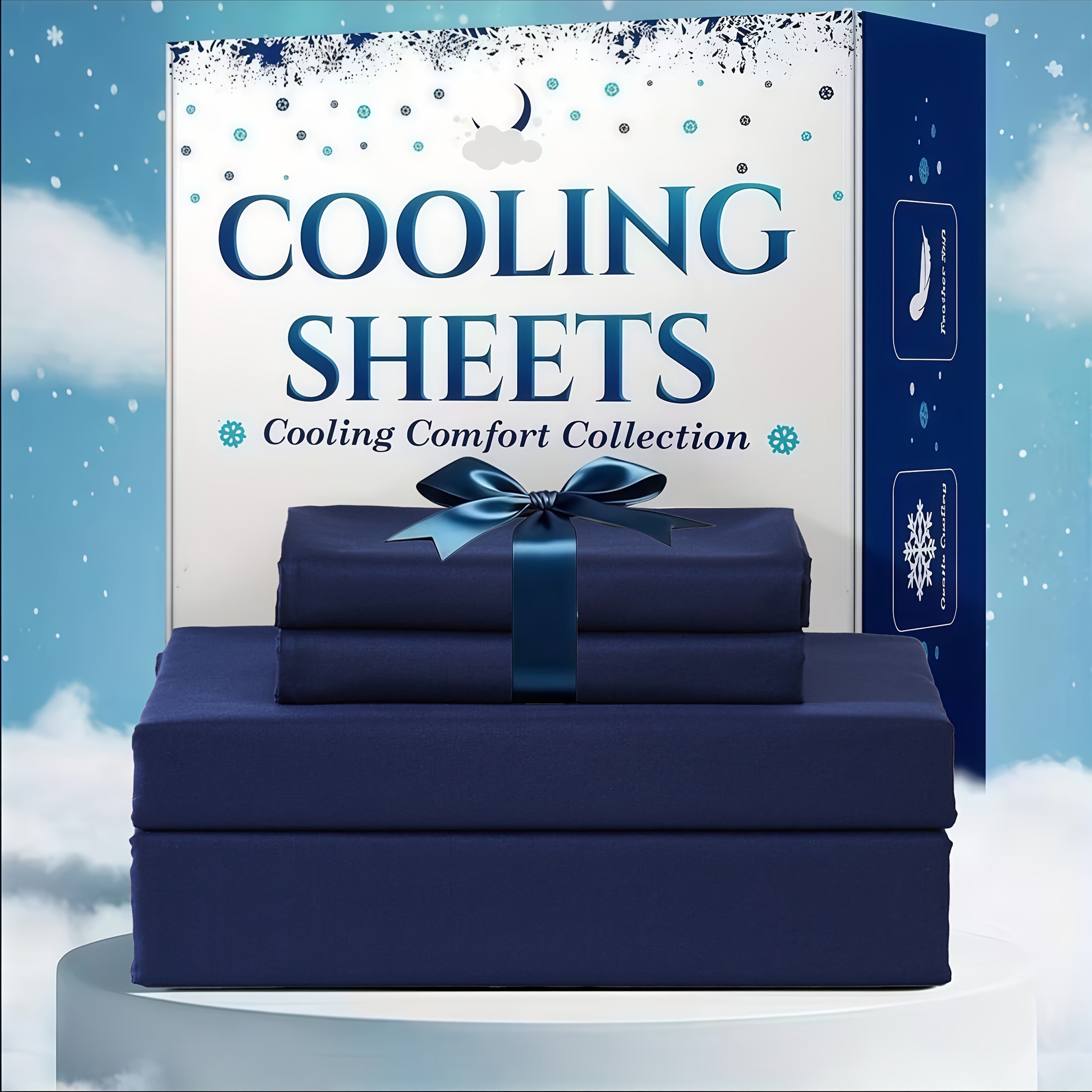 3/4pcs Breathable & Cooling Bed Sheet Set, for extra Deep Pocket King/Queen/Full/Twin Sheets, Hotel Luxury, Soft Wrinkle-Free For Extra Deep Mattresses, Includes Fitted Sheet, Flat Sheet & 1/2 Pillowcases, Gifts For The Family