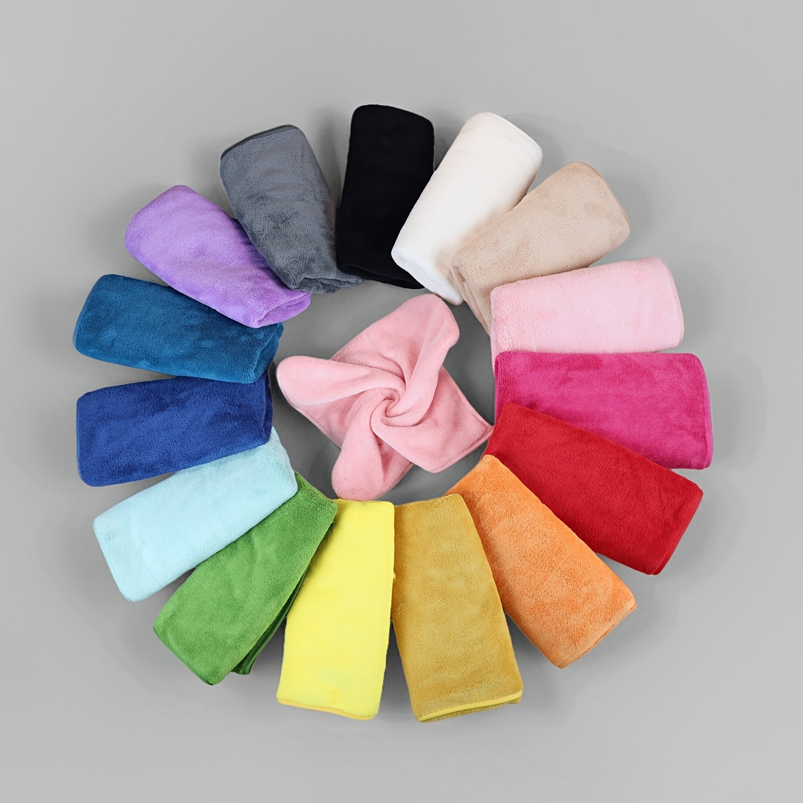 18pcs Coral Velvet Towel Bath Towel Set, 4 Bath Towels, 4 Towels, 10 Square Towels, Suitable for Hotel, Home, Travel, Spa