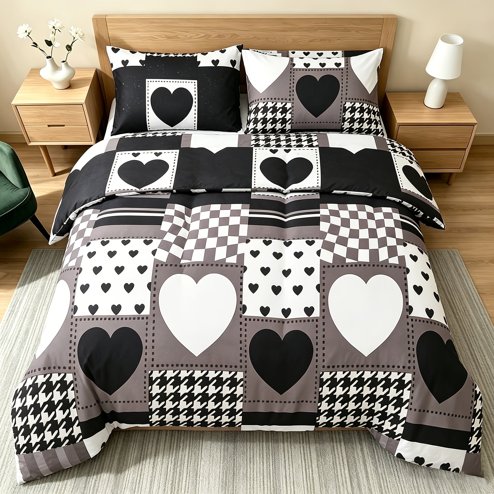 Two/Three Pcs Solid Color Large And Extra-Large Bed Sheet Sets Soft Comfortable And Fiber Filled Lightweight Fabric Breathable Quilt Easy to Take Care of Equipped with Quilt And Pillowcases 1 Quilt, 1/2 Pillowcases, for Bedroom, Random Color