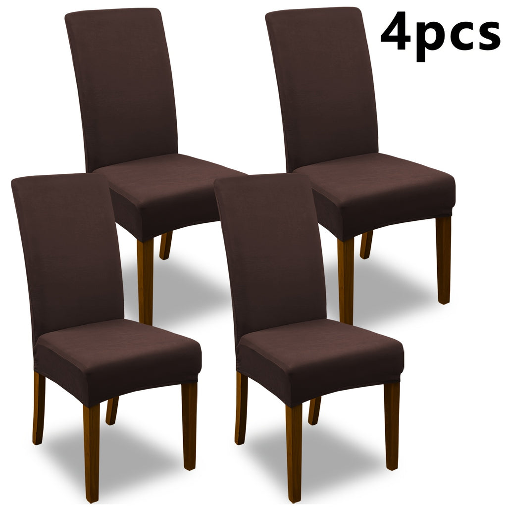 4pcs Set/6pcs Set Milk Elastic Home Kitchen Dining Chair Slipcover, Chair Cover, Furniture Protector For Wedding Office Living Room, Valentine'S Day Gift, Valentine'S Day Decorations