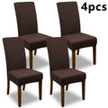 4pcs Set/6pcs Set Milk Elastic Home Kitchen Dining Chair Slipcover, Chair Cover, Furniture Protector For Wedding Office Living Room, Valentine'S Day Gift, Valentine'S Day Decorations