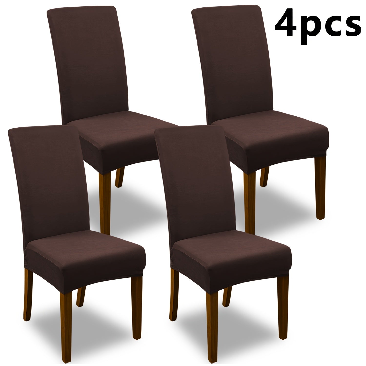 4pcs Set/6pcs Set Milk Elastic Home Kitchen Dining Chair Slipcover, Chair Cover, Furniture Protector For Wedding Office Living Room, Valentine'S Day Gift, Valentine'S Day Decorations