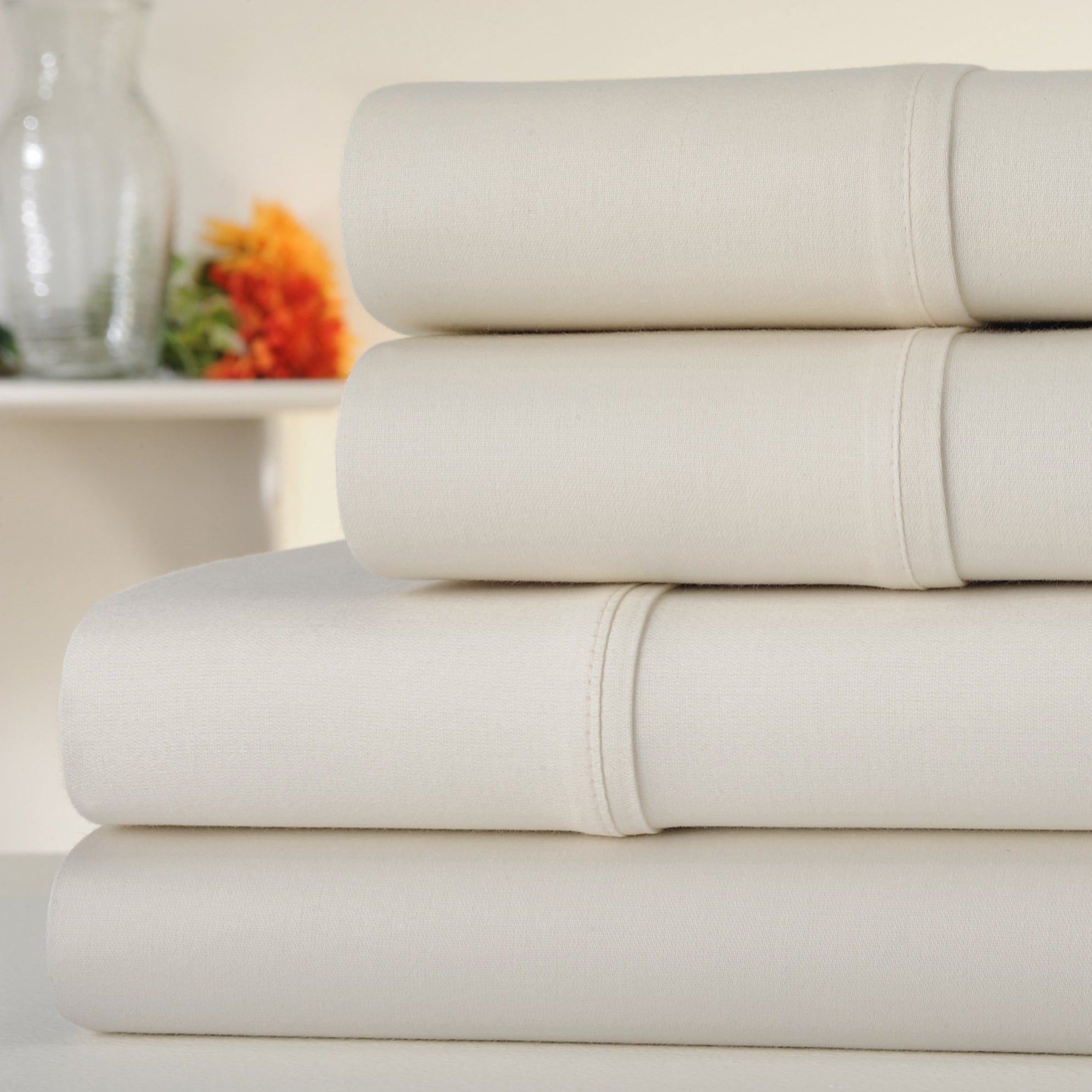 1000 Thread Count Pure Egyptian Cotton Sheet Set - Elasticized Deep Pocket All Around, Incredibly Soft and 16 inch Pocket Depth