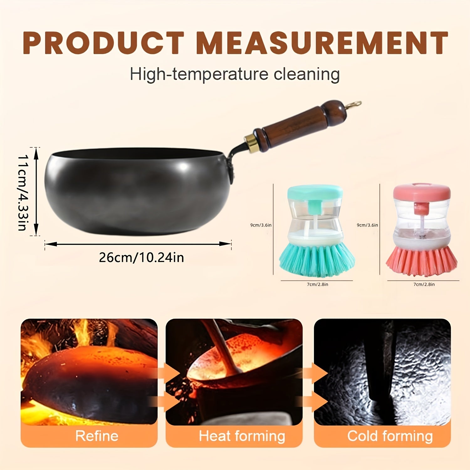 Japanese Wok, Ideal for Pots and Pans Set, Large Bellied Non Stick Cookware, Heat Resistant Handle, Fit Gas Induction Stoves, Pressure Cooker Fast Stew, Chafing Dish Alternative, Kitchen Accessories & Gadgets, for Camping, Soups Stewing