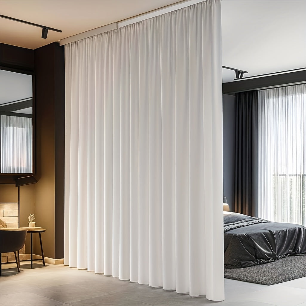 Room Divider Curtains Blackout Ceiling Track Curtains with Hook, Rod Pocket Floor Curtains Perfect for Ceiling Mount, Wall Divider for Room Separation