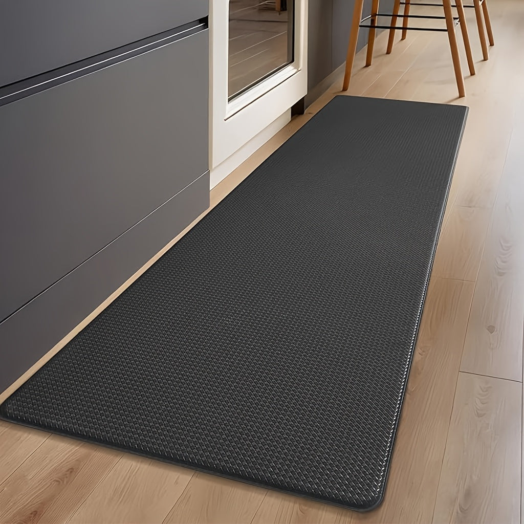 2pcs Kitchen Mats Cushioned Kitchen Rug, Non-Slip Kitchen Mats And Rugs Heavy Duty PVC Ergonomic Comfort Foam Rugs for Kitchen, Floor Home, Office, Sink, Laundry, 1 Set 2pcs[Black]
