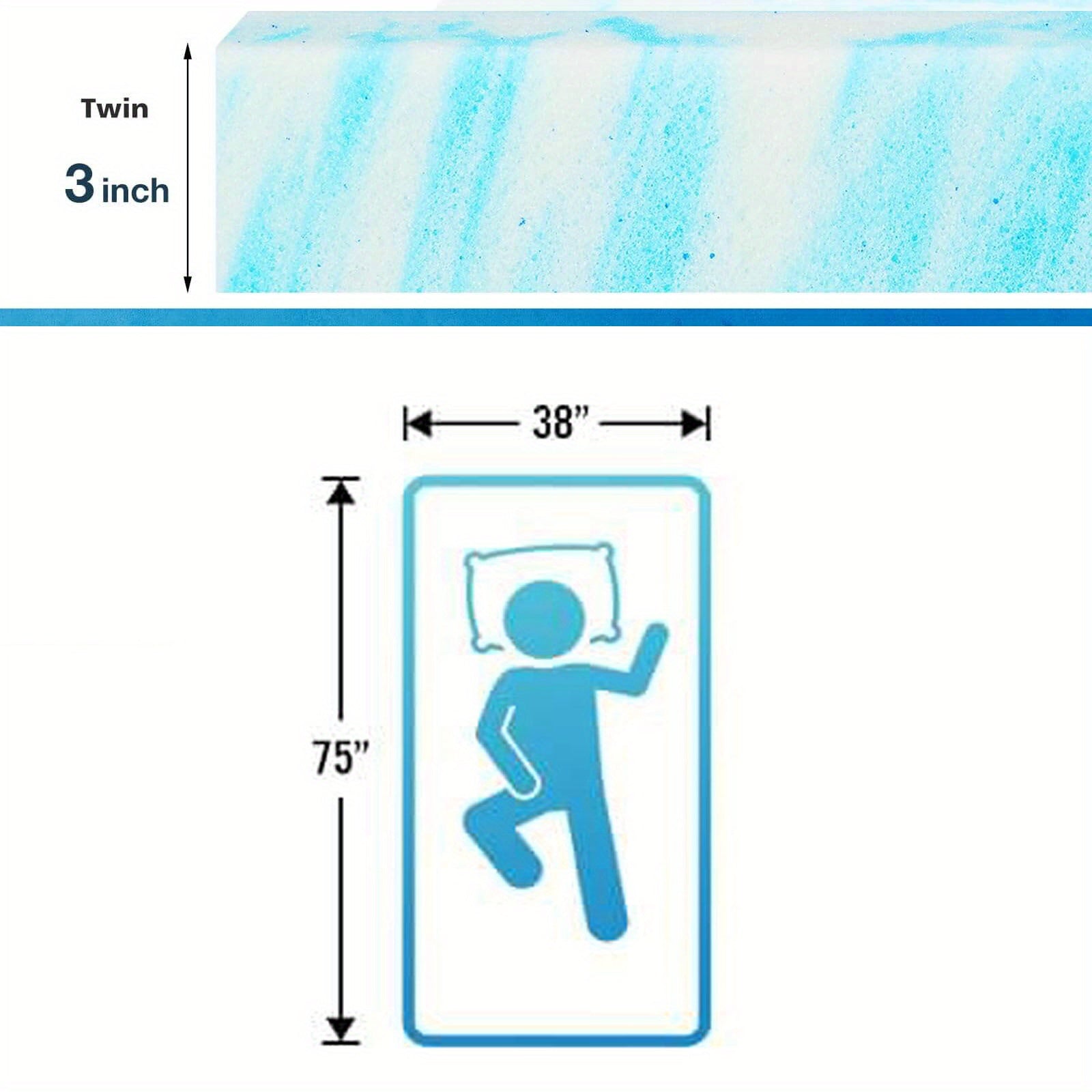1 P Ergonomic Cooling Gel Swirl Mattress Lightweight, Comfortable, Breathable, Mattress, Comfort Mattress/ 1 Ergonomic Foam Neck Pillow Neck Support Pillow; Buy Separately/ Combined