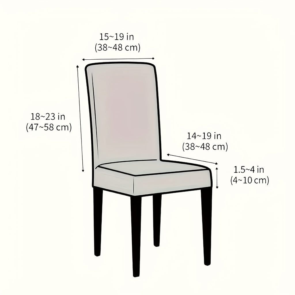 4pcs Set/6pcs Set Milk Elastic Home Kitchen Dining Chair Slipcover, Chair Cover, Furniture Protector For Wedding Office Living Room, Valentine'S Day Gift, Valentine'S Day Decorations
