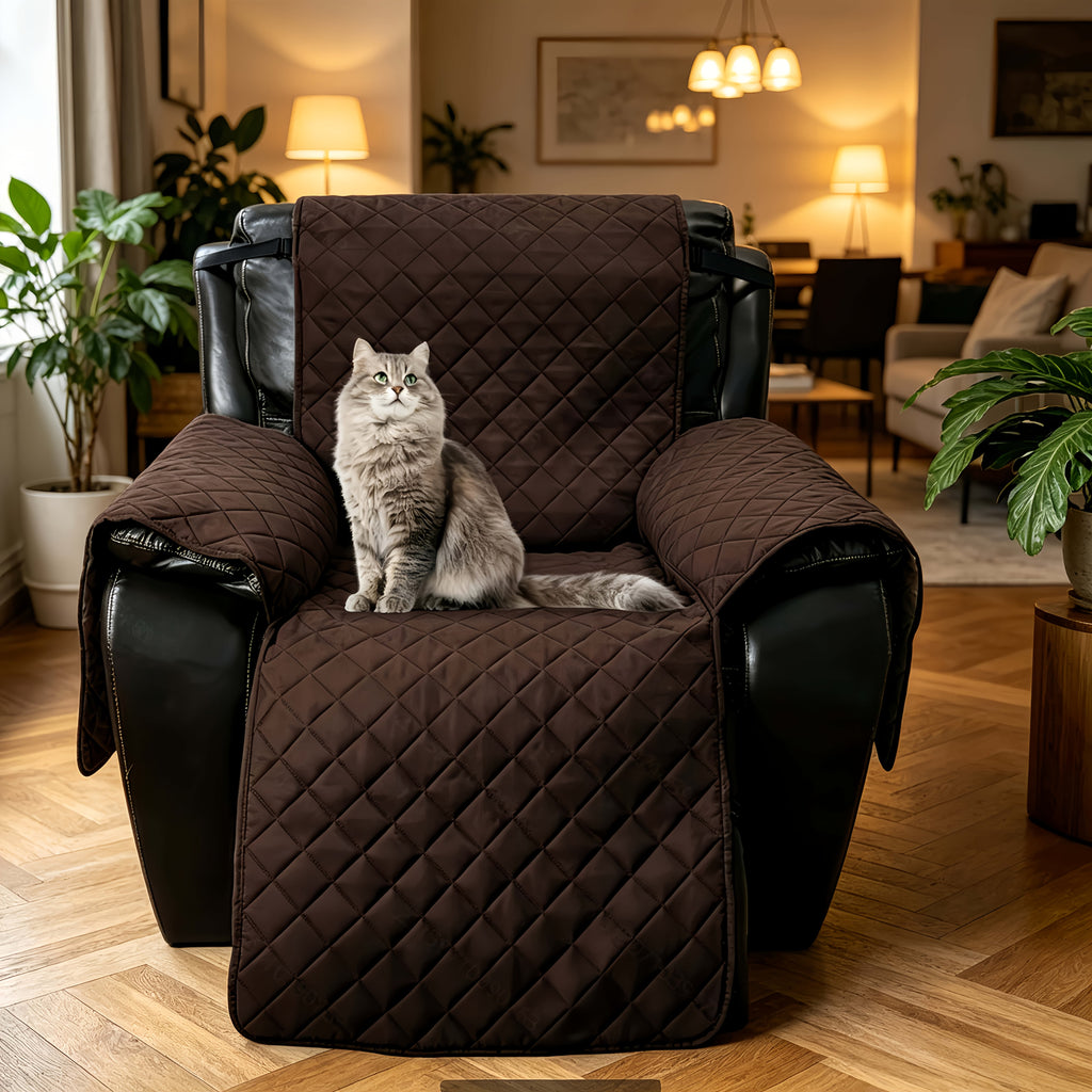 1pc 100% Non-Slip Recliner Chair Cover Sofa Slipcover, Pet Cover For Large Recliner With Elastic Straps, Washable Chair Seat Cover Recliner Chair Furniture Protector, Perfect For Indoor And Outdoor Use, Home Decoration, Mother'S Day Gifts