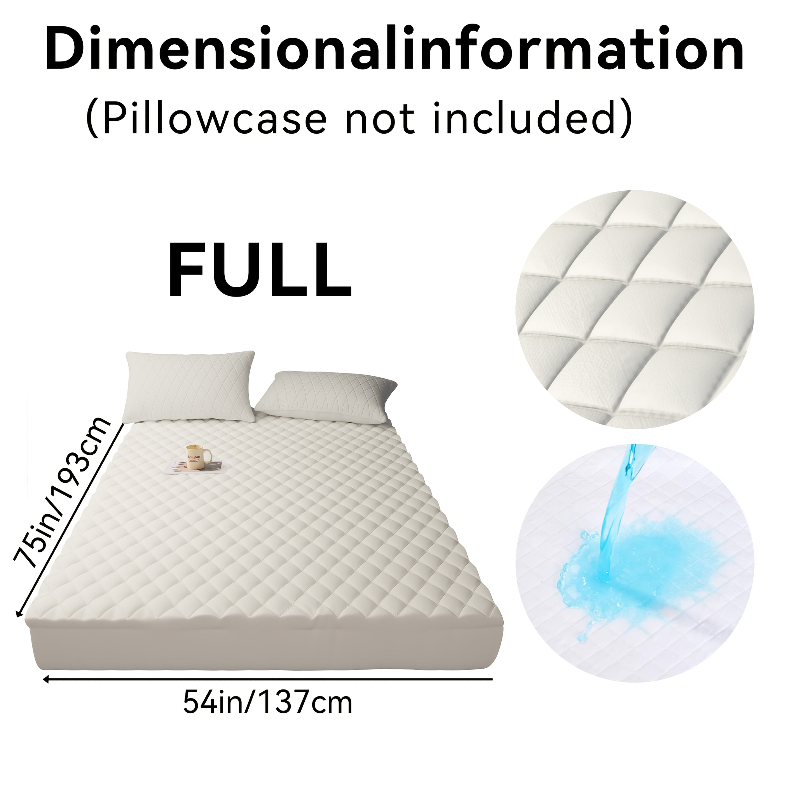 1pc Waterproof Non-Slip Kids & Children Mattress Protector, Solid Color Quilted Bed Cover with 9-15 Inches Deep Pocket, Effective Barrier & Breathable Bedding, Ideal for Bedroom, Guest Room And Hotel, Available In Random Colors (No Pillowcases)