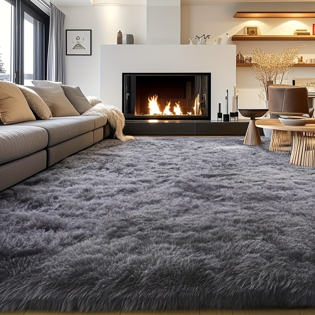 8X10 Feet Luxury Large Rug for Living Room, Fuzzy Plush Large Area Rug, Fluffy Modern Shag Non-Slip Soft Furry Carpet for Bedroom Study Room Teens Dorm Home Decor Christmas Gift