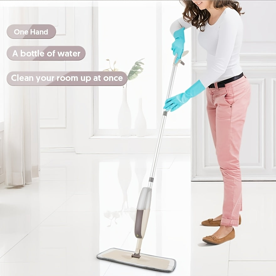 4pcs Set (1Spray Mop And 3 Washable Pads) Water-Spraying Flat Mop. Mops for Floor Cleaning. Dry And Wet Dual-Purpose. Household Floor Mop. for Floor Cleaning. Suitable for Hardwood, Laminate, Tiles, Ceramics