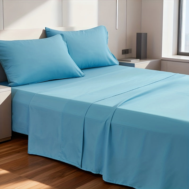 Thread Count: 500, 3pcs/4pcs 18 Inch Extra Deep Pocket Bed Sheets Sets, Fits Deep Mattress, Breathable & Premium Brushed Microfiber, Hotel Luxury Bed Sheet Set - Soft, Wrinkle Free & Comfy, Pillowcase, Bed Sheet, Fitted Sheet, Twin/ Full/ Queen/
