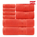 Luxury 8pcs Bath Towel Set, 100% Cotton Premium Hotel Quality, Includes 2 Bath Towels, 2 Hand Towels, 4 Washcloths, Soft Absorbent Spa Towel Collection, Ideal for Bathroom, Hotel, SPA