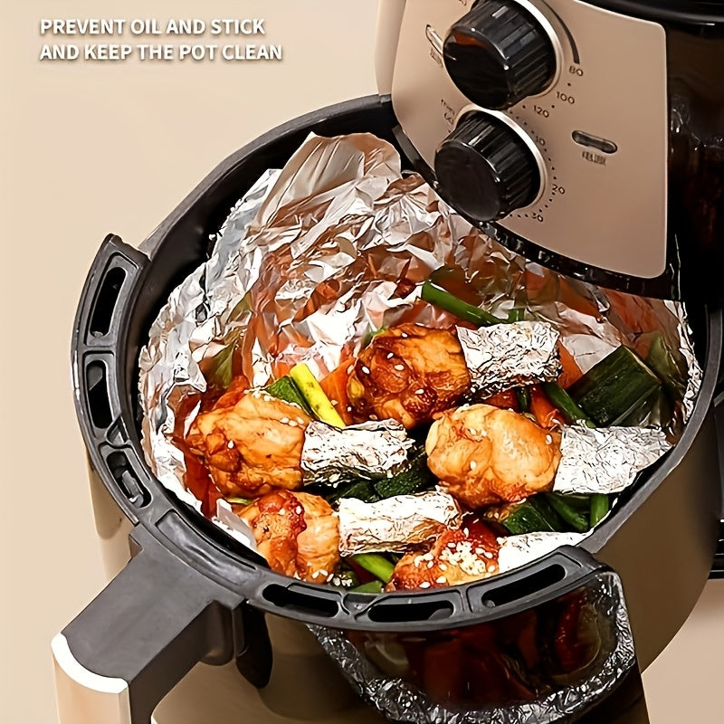 Extra Long 787.4 Inch Disposable Aluminum Foil Roll - Heat Resistant Tin Foil, Suitable for Cooking, Baking, Grilling, Waterproof and Oilproof, Disposable Aluminum Foil Roll, Applicable in Kitchen, BBQ, Picnic | Must-have Item in Kitchen (Package