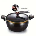 Large Capacity 8.45QT Non-Stick Stockpot with Twist Lock Handle - Heavy-Duty Ceramic Construction, Induction And for Gas Stove Compatible, for Home, Restaurant, Ollas Para La Cocina