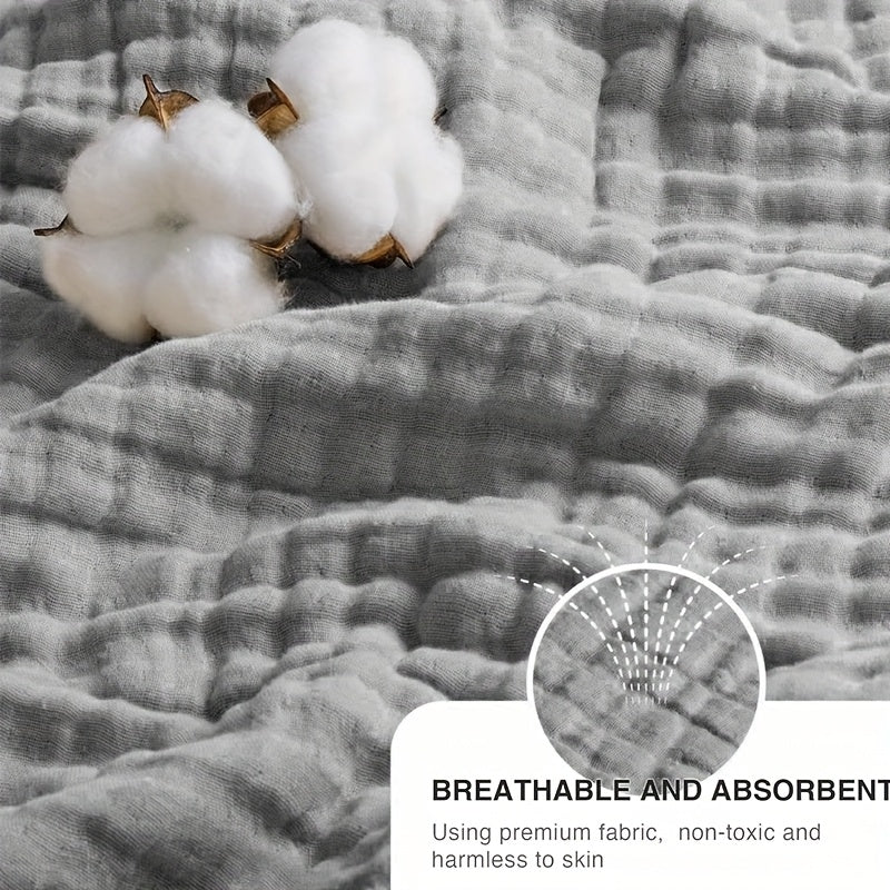 Yoofoss 6-Layer 100% Cotton Muslin Blanket, Lightweight and Breathable Gauze Blanket for Bed, Couch, and Adults, All-Season Use